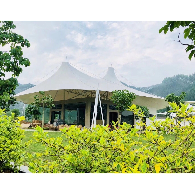Prefab Outdoor Houses Cheap Glamping Tents Manufacturers PVDf fabric Steel Structure Luxury Tent Hotel