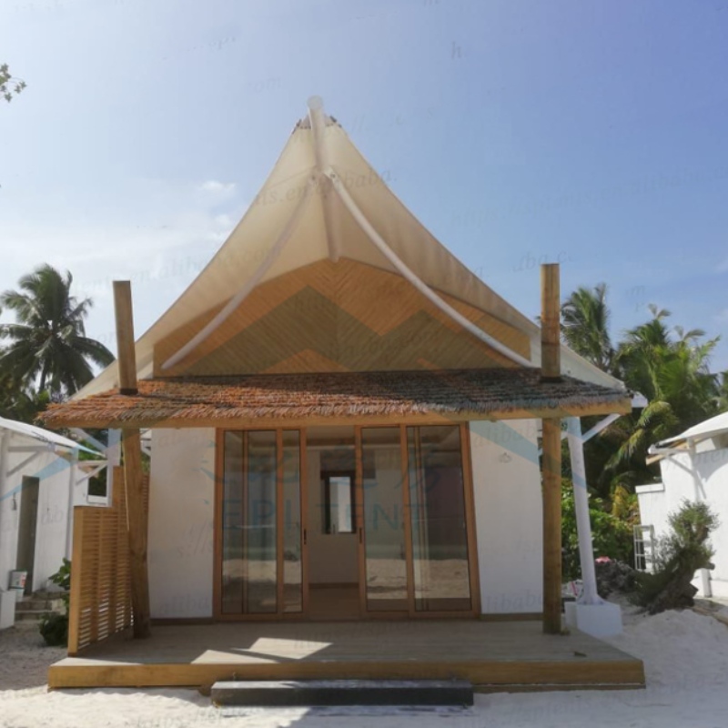 Maldives seaside resort hotel accommodation tents