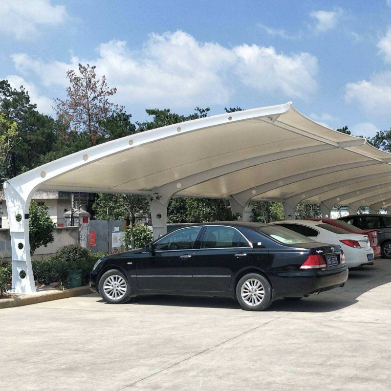 Prefabricated steel frame 10 car parking space shade structure tent for sale